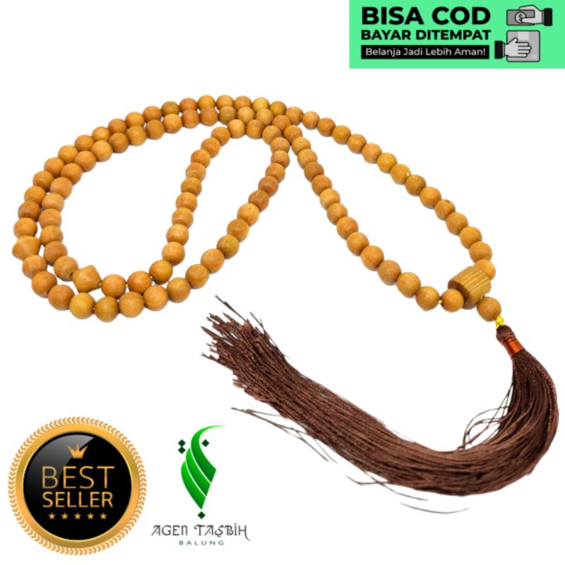 Tasbih Cendana Motif Kuncir Size 8mm, Bisa COD