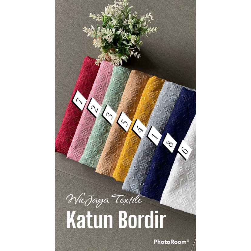 Kain Katun Bordir Motif Ketupat tidak bolong  Murah cocok utk Dress, atasan, kebaya, dan sangat nyaman utk anak anak serta dewasa