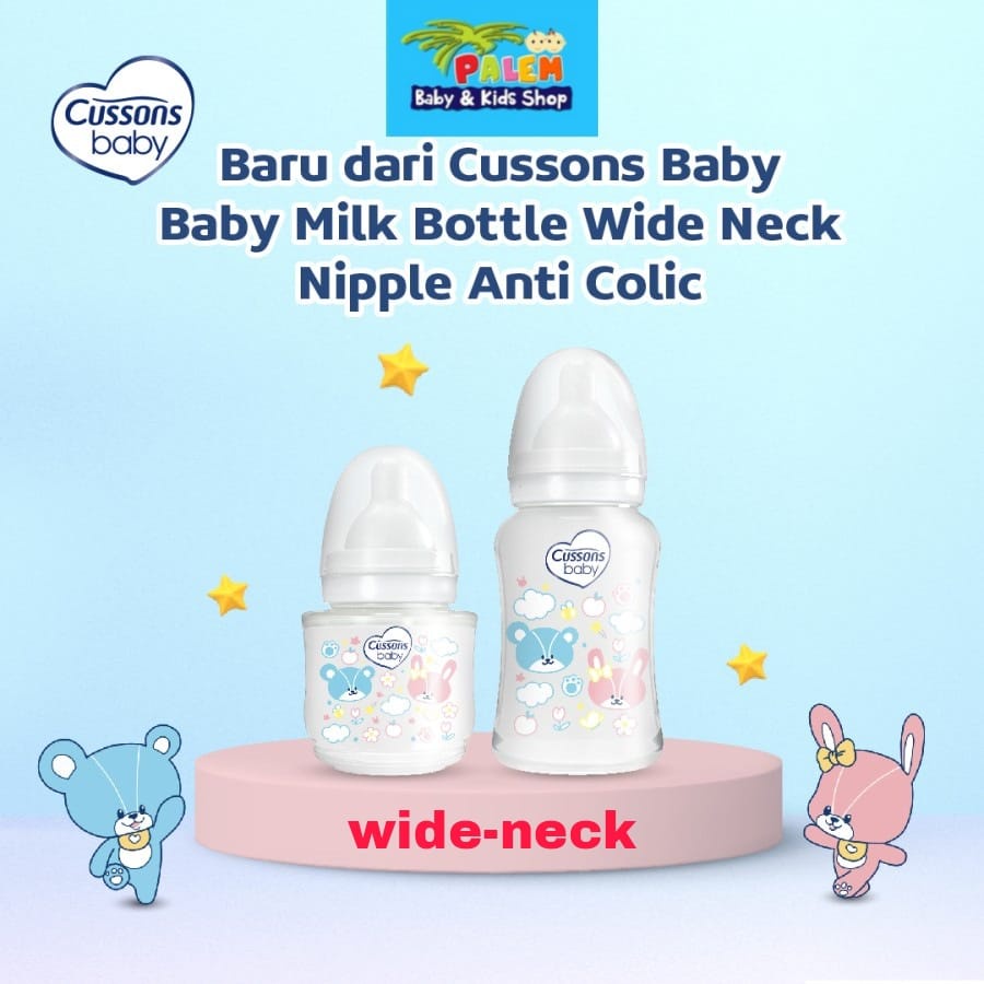 Cussons Baby Milk Bottle PP Wide Neck 125ml Dan 250ml Botol Susu