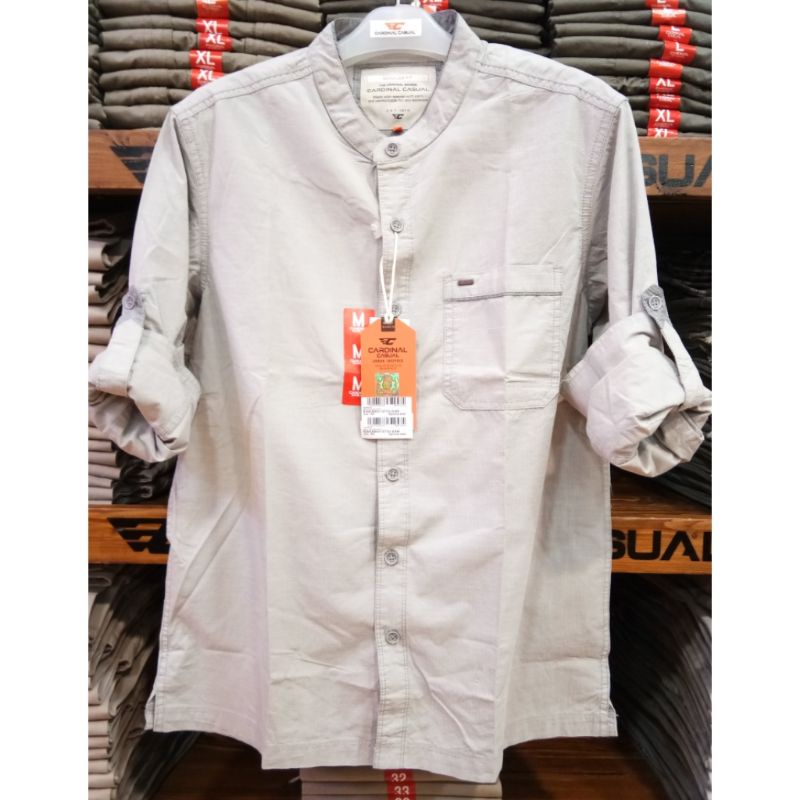 Cardinal casual original mens EAKAR01375J 04H kemeja panjang pria katun berkantong