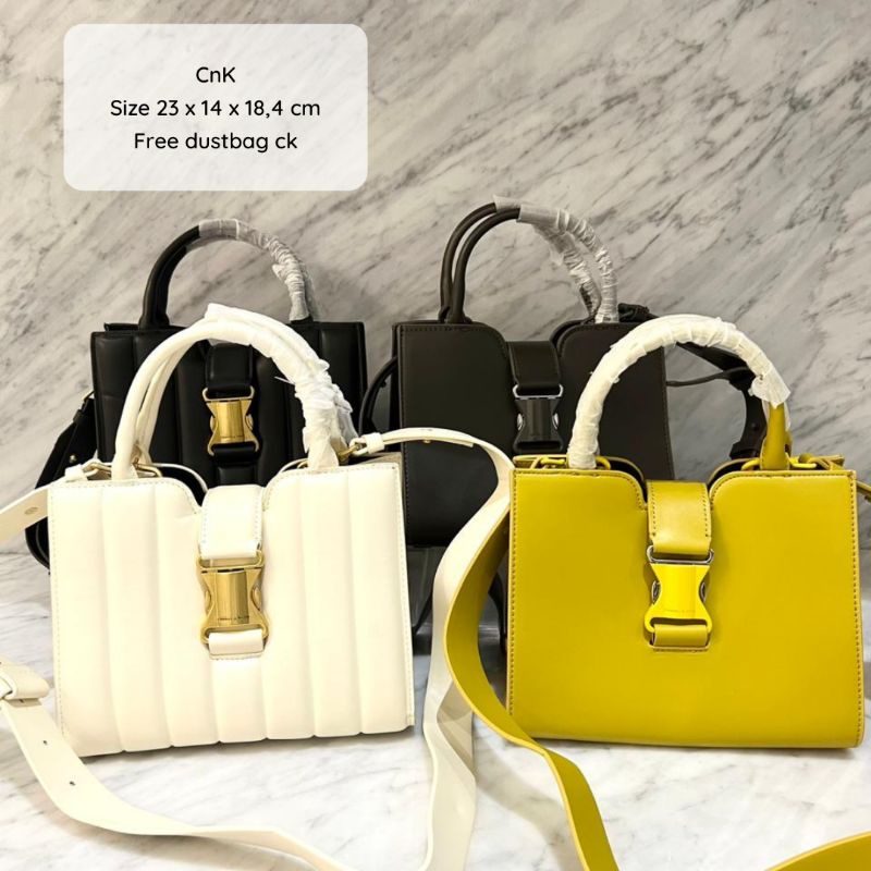 CK IVY PANELLED BUCKLE BAG / TAS CAHRLESnKEITH / TAS WANITA IMPORT PREMIUM