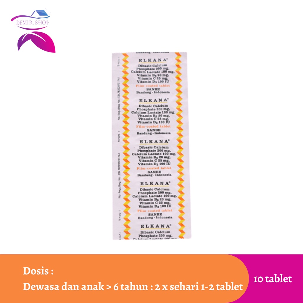 Elkana Tablet Strip / Vitamin masa Kehamilan, Menyusui &amp; Vitamin Pertumbuhan