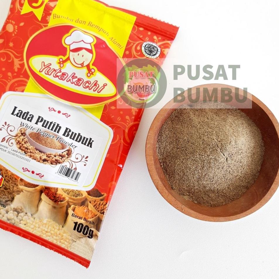 

⇄ Lada Putih Bubuk Super 100 Gram Yutakachi Murni Alami / Pusat Bumbu Rempah Dapur / Merica Bubuk / Ground White Pepper Powder / Bumbu Masak JSR ホ