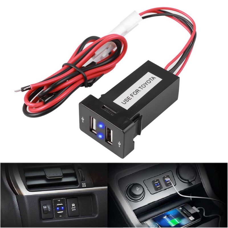 Port Usb Charger Toyota Innova Reborn Fortuner Vrz Srz Corolla mobil