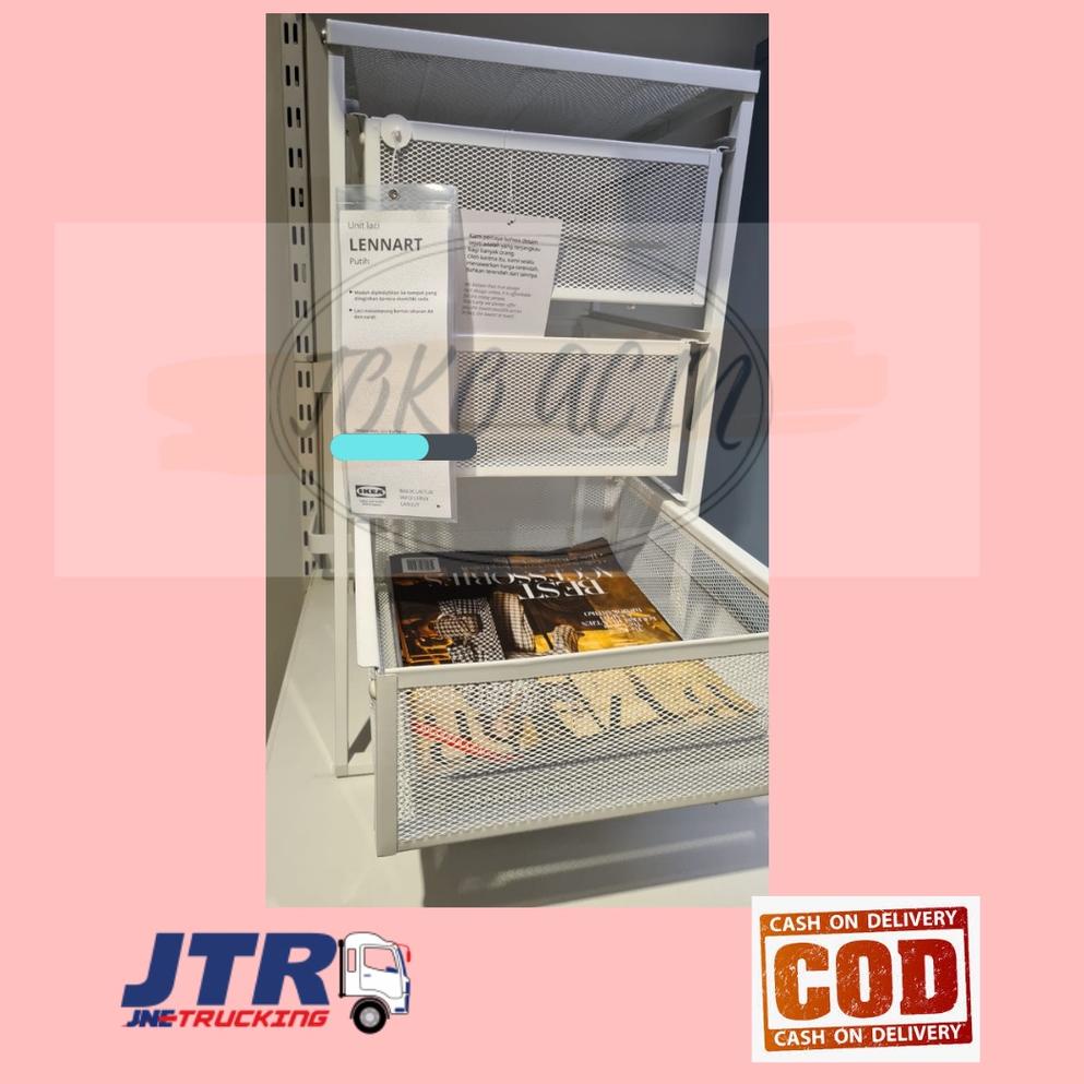 [KODE O8096] LENNART RAK BESI, RAK SERBAGUNA, RAK KECIL SERBAGUNA, UNIT LACI PUTIH, LEMARI KECIL SER