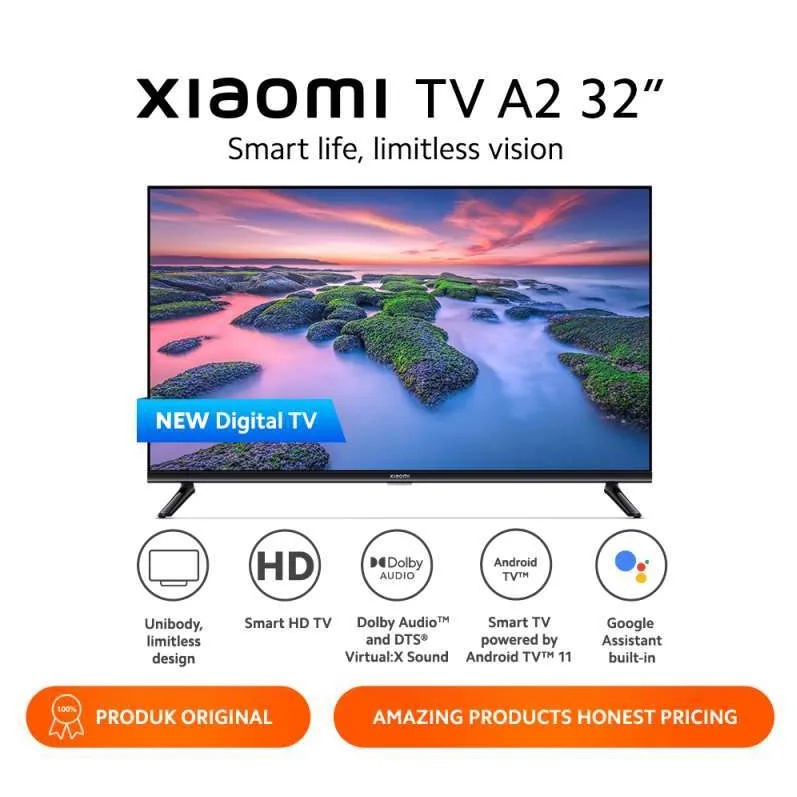 Xiaomi TV A2 32&quot; Smart HD Dolby Audio™ Android TV™ Disney+