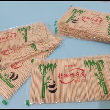 isi 160pcs Tusuk gigi bamboo refill tipis kuat premium hotel