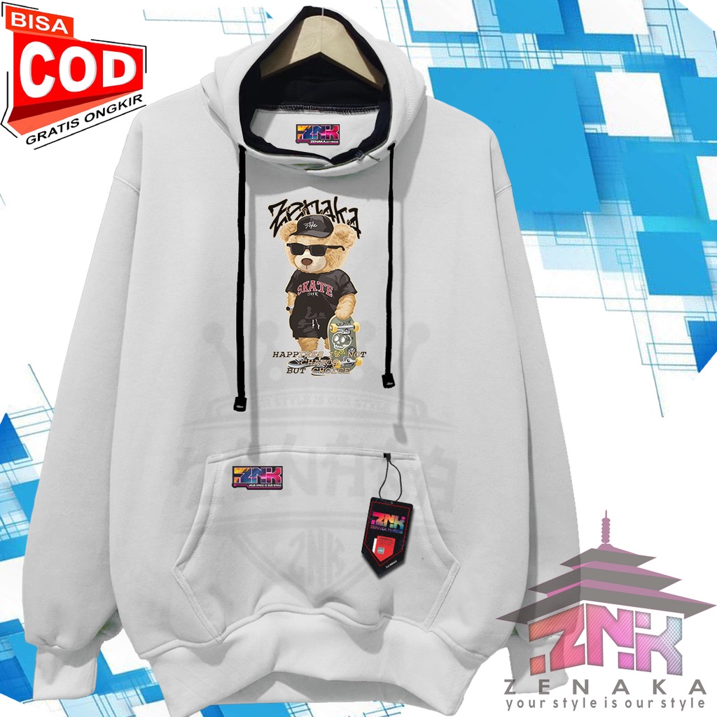 Sweater Hoodie Pria dan Wanita Anime terbaru Bearskate lucu Zenaka Hoodie Pria aesthetic distro bandung bahan tebal Jaket cowok keren anime korean style