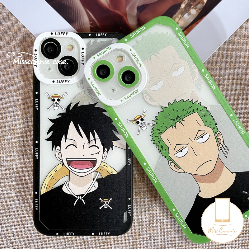 Casing Realme C30 C31 C15 C12 C35 C11 C25 C25Y C21Y C20 C21 C25s C3 C20A GT 8Pro 8 6i 8i 9Pro Plus 5i 9 5 9i 5s Kartun Anime One Piece Soft TPU Luffy Zoro Tutup Belakang