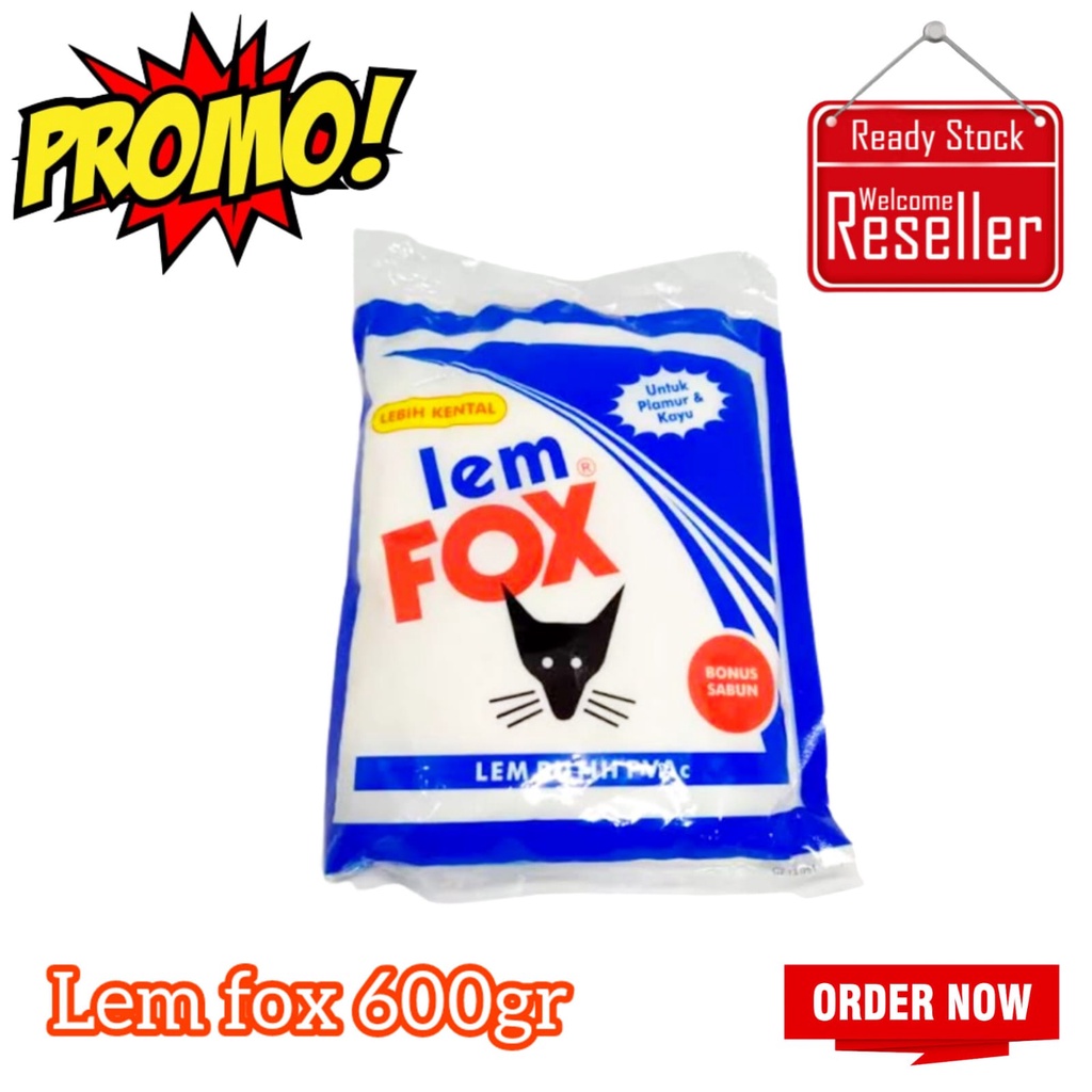 

Lem Fox Putih PVAc Bungkus Biru 600 Gram Lem Kertas Kayu Serbaguna