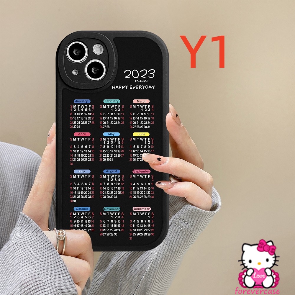2023kalender Case Oppo A17 A57 A15 A7 A74 A16 A16K A17K A55 A76 A77 Reno 7 6 4 5 4F 5F 4Lite A5S A15 A52 A31 A92 A95 A54 A3S A5 A9 A12 A53 A1K A12E Pasangan Soft Back Sarung Cover Sarung