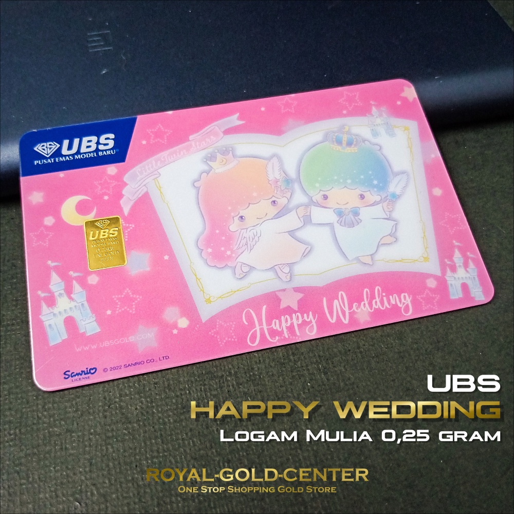 UBS Happy Wedding Gift Twin Stars Sanrio series 0.25 gram