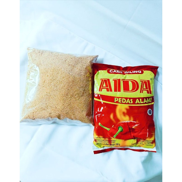 

ADY78 Bubuk cabe Aida + asin gurih 1,5kg siap pakai