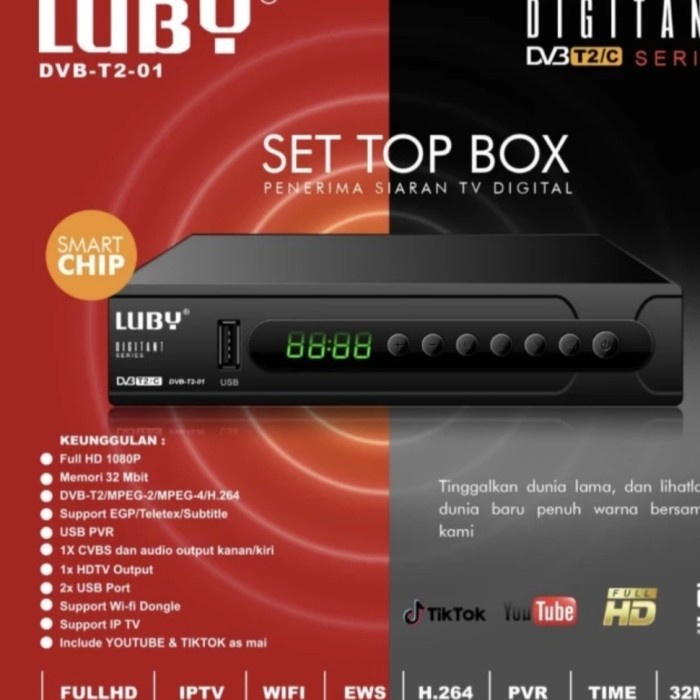 TERLARIS SET TOP BOX LUBY TV DIGITAL UNTUK SIARAN DIGITAL /SET TOP BOX TV DIGITAL/SET TOP BOX