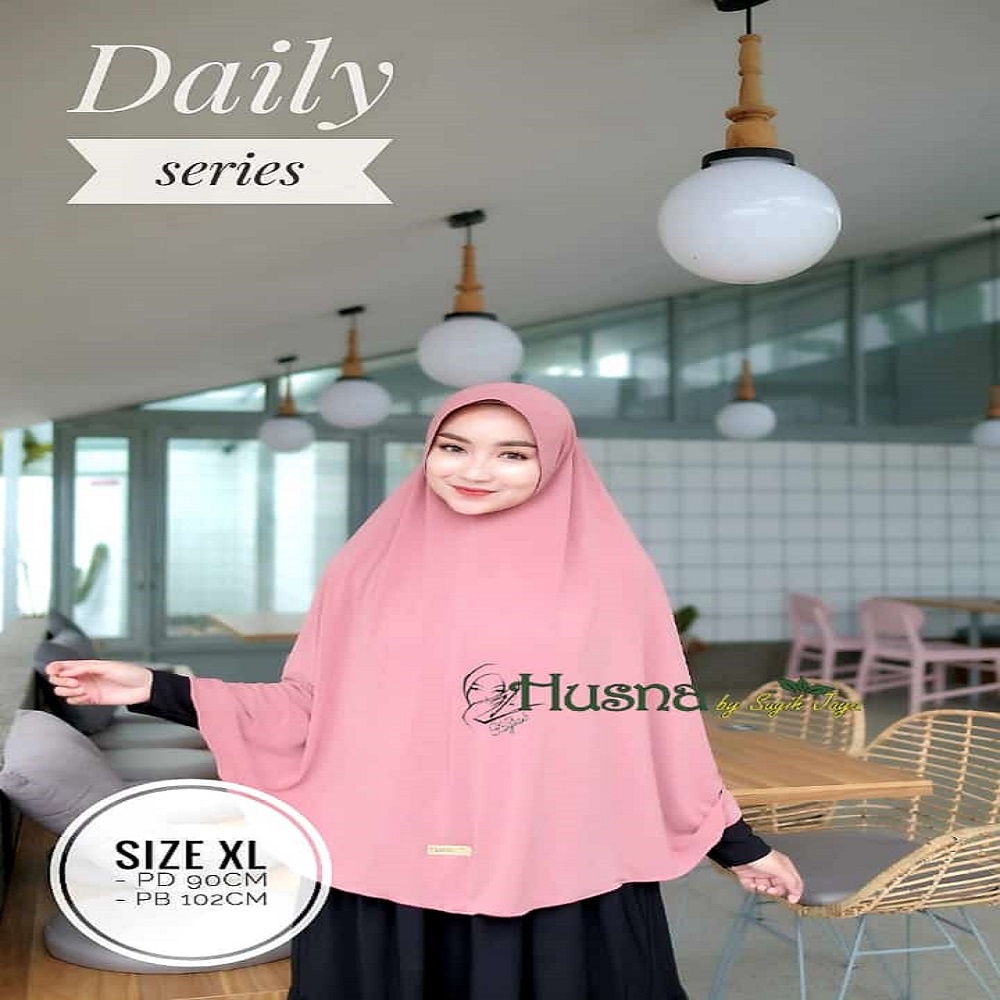 Husna Hijab Instant  Daily Series Size XL  Jersey Premium