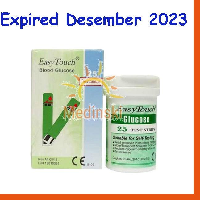 [PRODUK QYA] Easy Touch Strip Tes Cek Gula Darah Isi 25 Stik Gds Glucose EasyTouch CB0