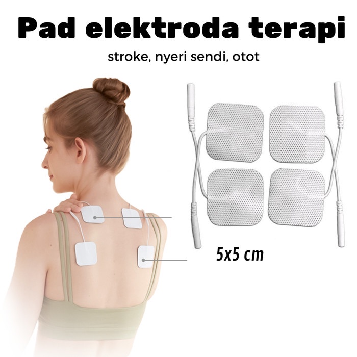 Pad Tens Physiotherapy Pad Elektroda Pad Fisioterapi Alat Medis Terapi Pijat Tensi Tubuh - Pad 8x5 cm