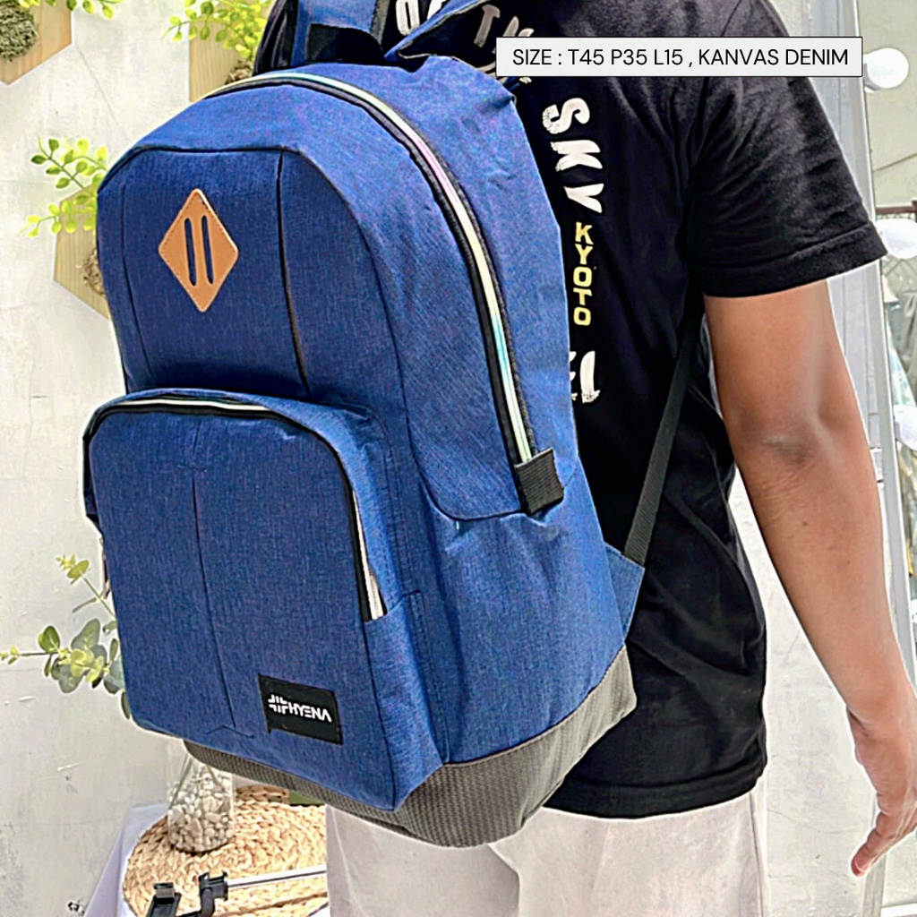 Tas punggung backpacker besar kanvas tebal murah muat banyak barang buat traveling varian warna