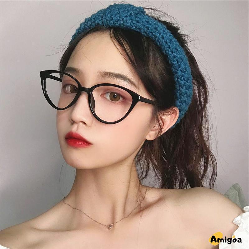 Korean Ladies Sunglasses Radiation Protection Glasses Ladies Fashion Cat Eye Glasses - AG2