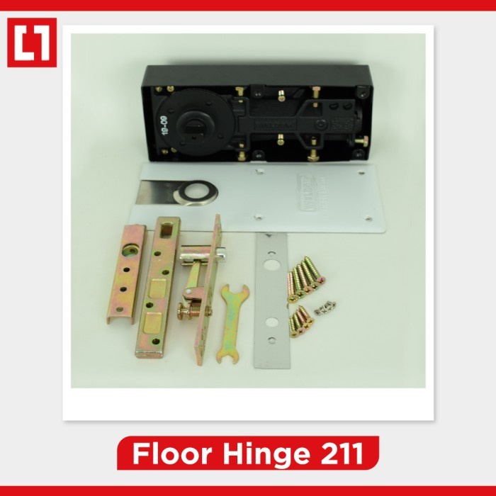 FLOOR HINGE / ENGSEL TANAM PINTU KACA STAINLESS 304 - 84 / 211 -WELDOM
