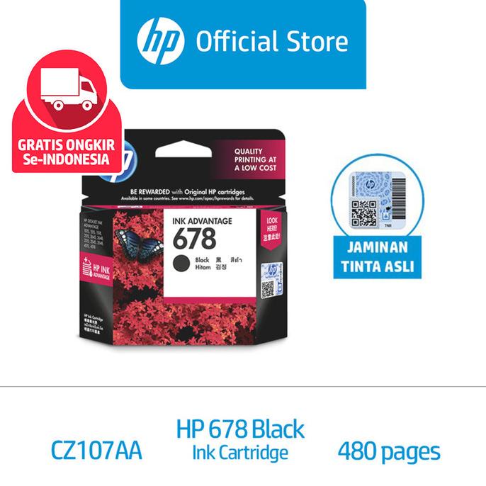 Promo Tinta Printer HP Original 678 Black / DeskJet 1515 2515 2545 2645