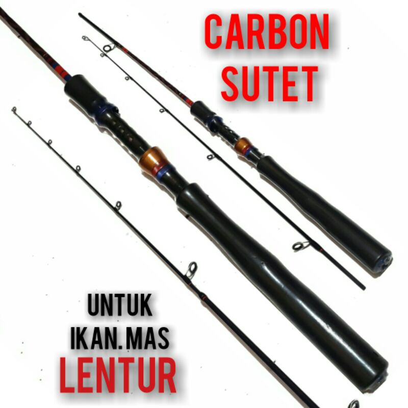 Joran Carbon Sutet lentur untuk ikan mas170 cm