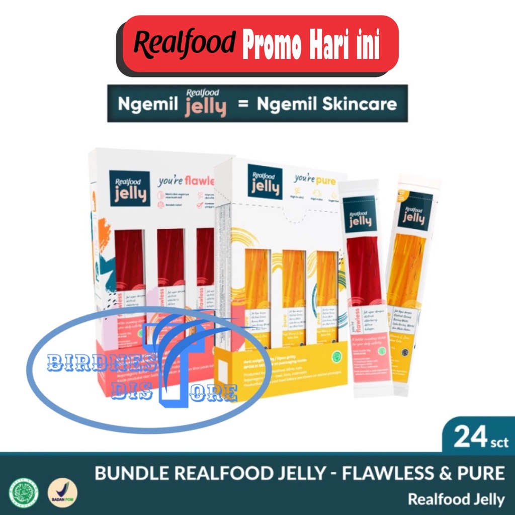 

Realfood Jelly Mix Flawless & Pure Formulasi Sarang Burung Walet