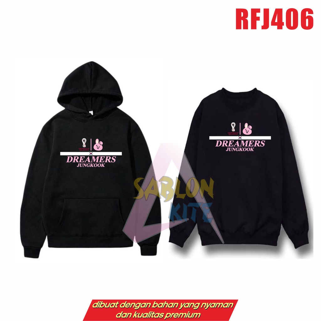 GRATIS FOTOCARD 2!!! HOODIE SWEATER JUNGKOOK PILDUN RFJ406 DREAMERS