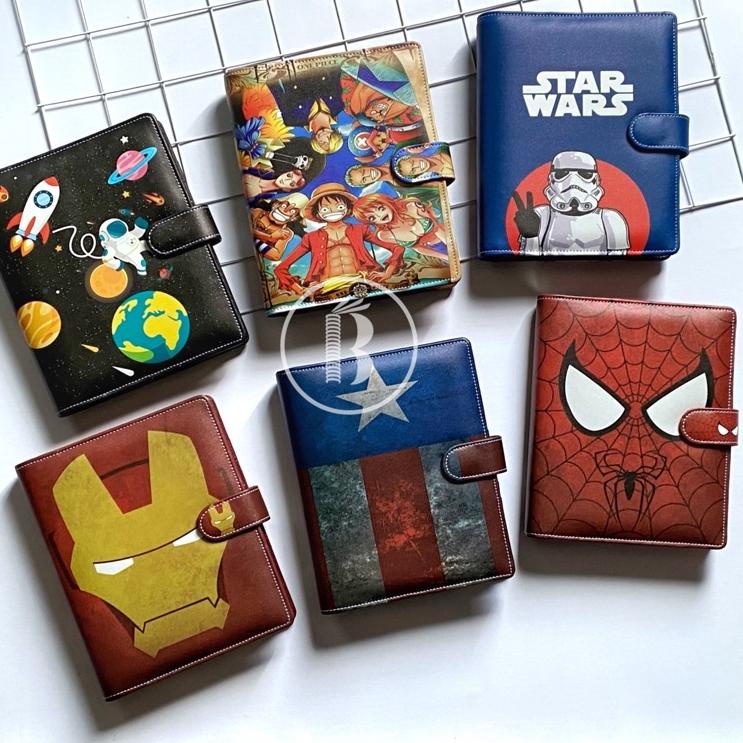 

[144] Bindermu READY Binder NEW 05 Printing Astronaut Anime Kartun Tumblr superhero starwars spiderman one piece captain america iron man Kulit Multiring A5 20ring B5 26ring 6ring A6 ➧