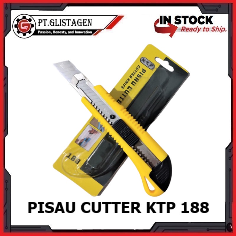 

Pisau Cutter Besar Murah Alat Pemotong Kertas ATK Tajam KTP 188