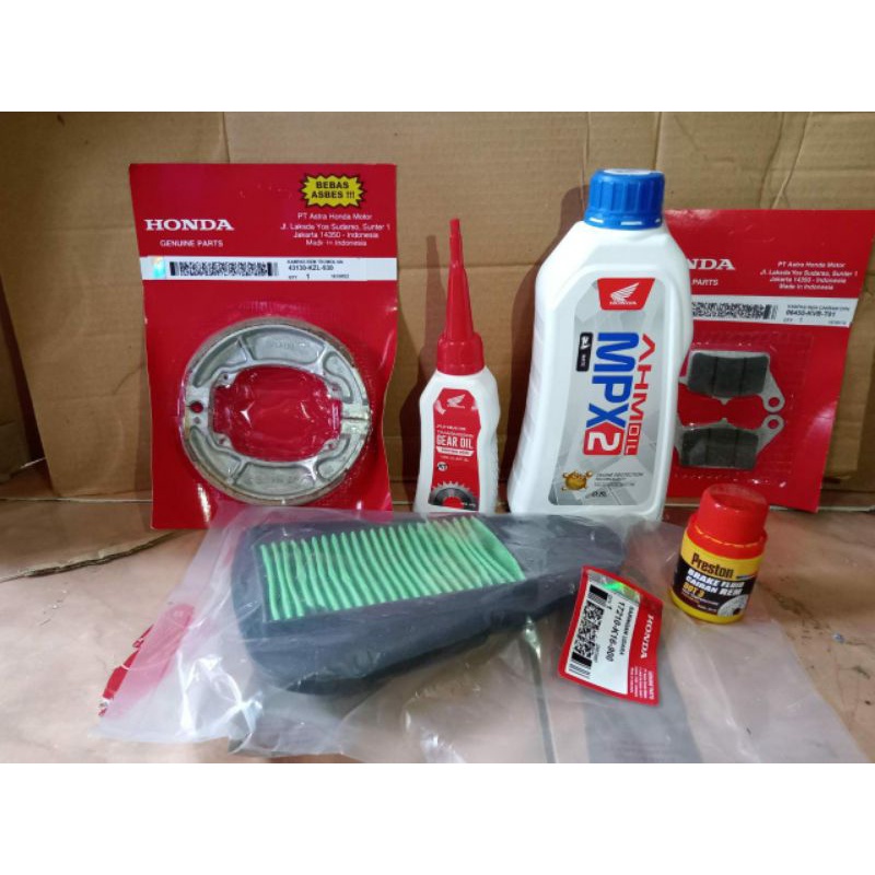 PAKET KOMPLIT SERVIS HONDA METIK BEAT FI STREET ESP VARIO 110 SCOOPY FI