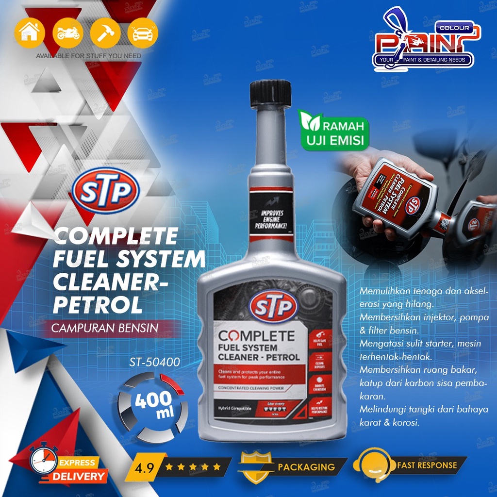 STP Complete Fuel System Cleaner Additive 400ml Campuran Bensin Mobil