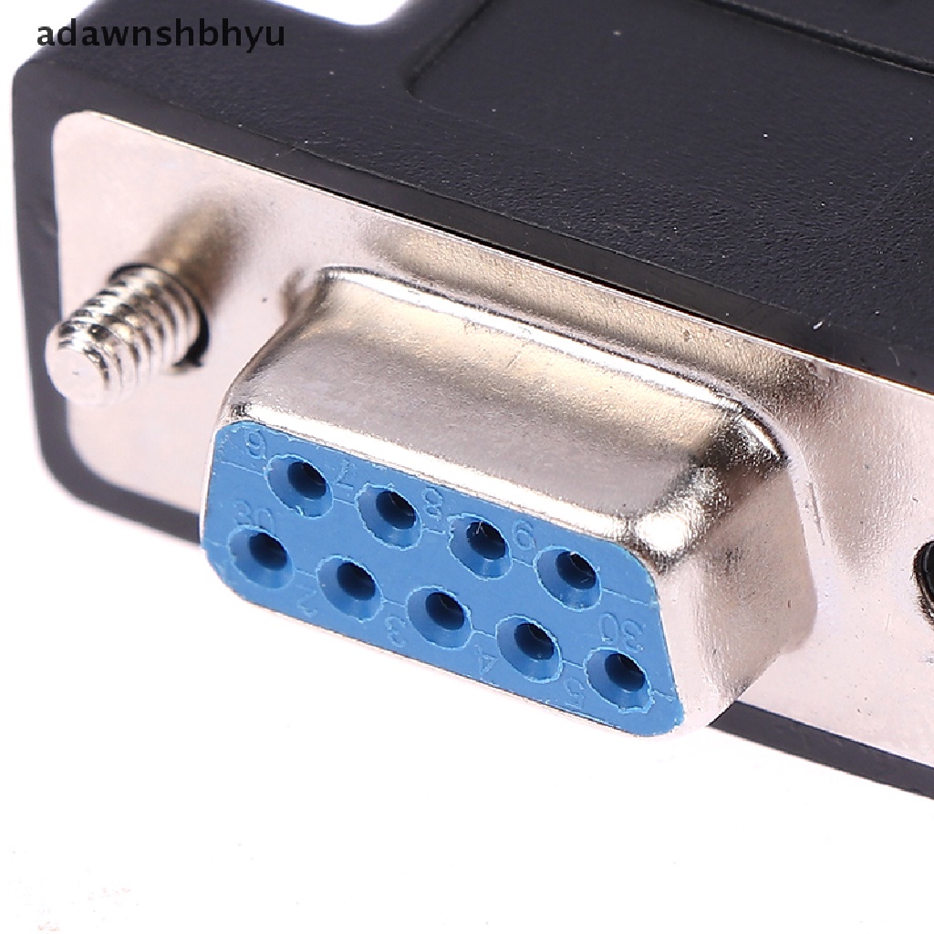 Adawnshbhyu 1Pc DB9 RS232 Male/Female to RJ45 Female Adaptor COM Port to LAN Ethernet Port Converter ID