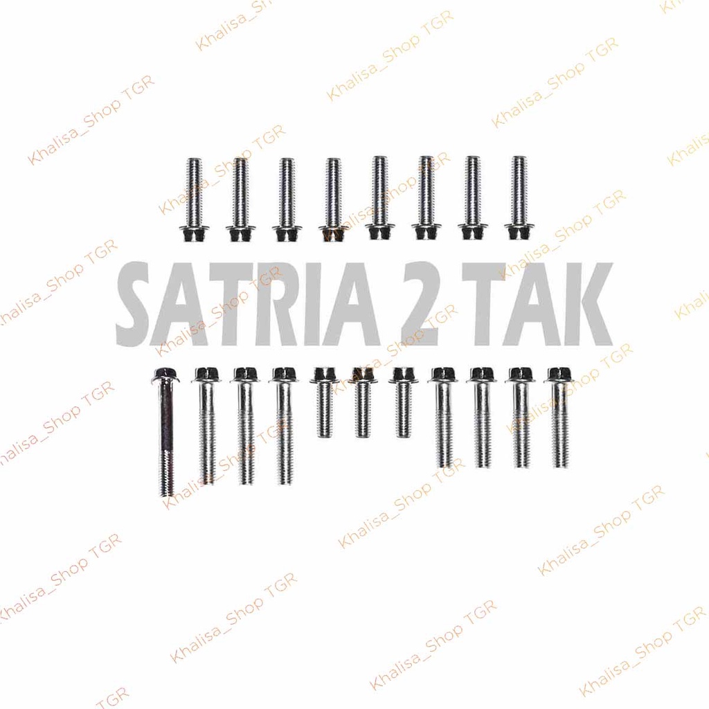 1 SET baut blok mesin satria 2 tak/blok mesin suzuki satria 2 tak/baut blok mesin suzuki satria lumb
