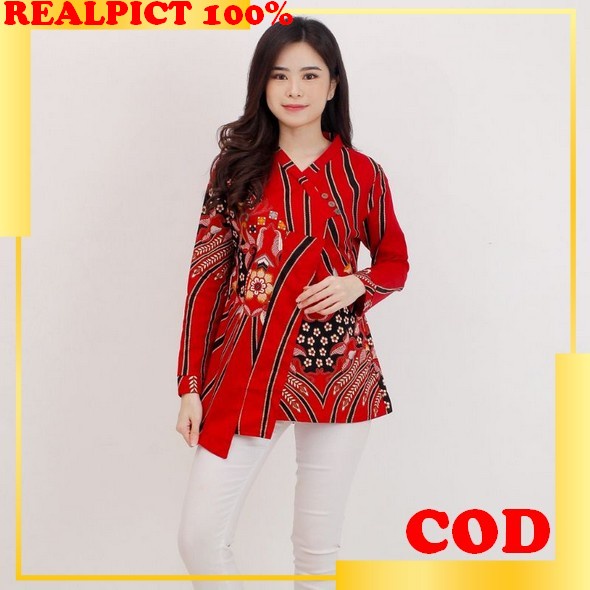 Kemeja Leopard Wanita Jumbo Ld 125 / Atasan Wanita Motif Leopard Lengan Panjang / Kemeja Leopard Wan