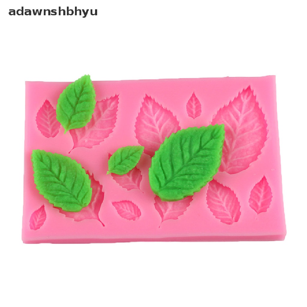 Adawnshbhyu Leaf Shaped Silicone Mold Leaves Dekorasi Kue Fondant Cookies Moulds Alat Baking ID