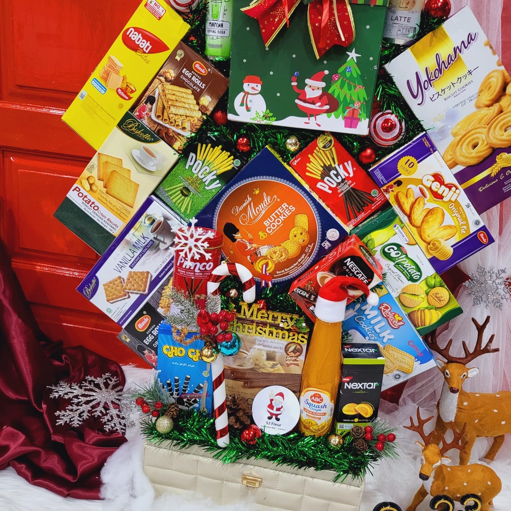 

Paket Dekorasi Hampers Natal Christmas Parcel Hadiah Kue Kering 347