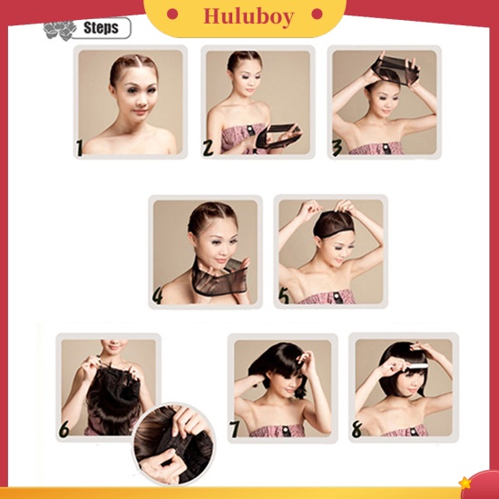 Wig Rambut Ekstensi Model Panjang Keriting Gelombang Untuk Wanita