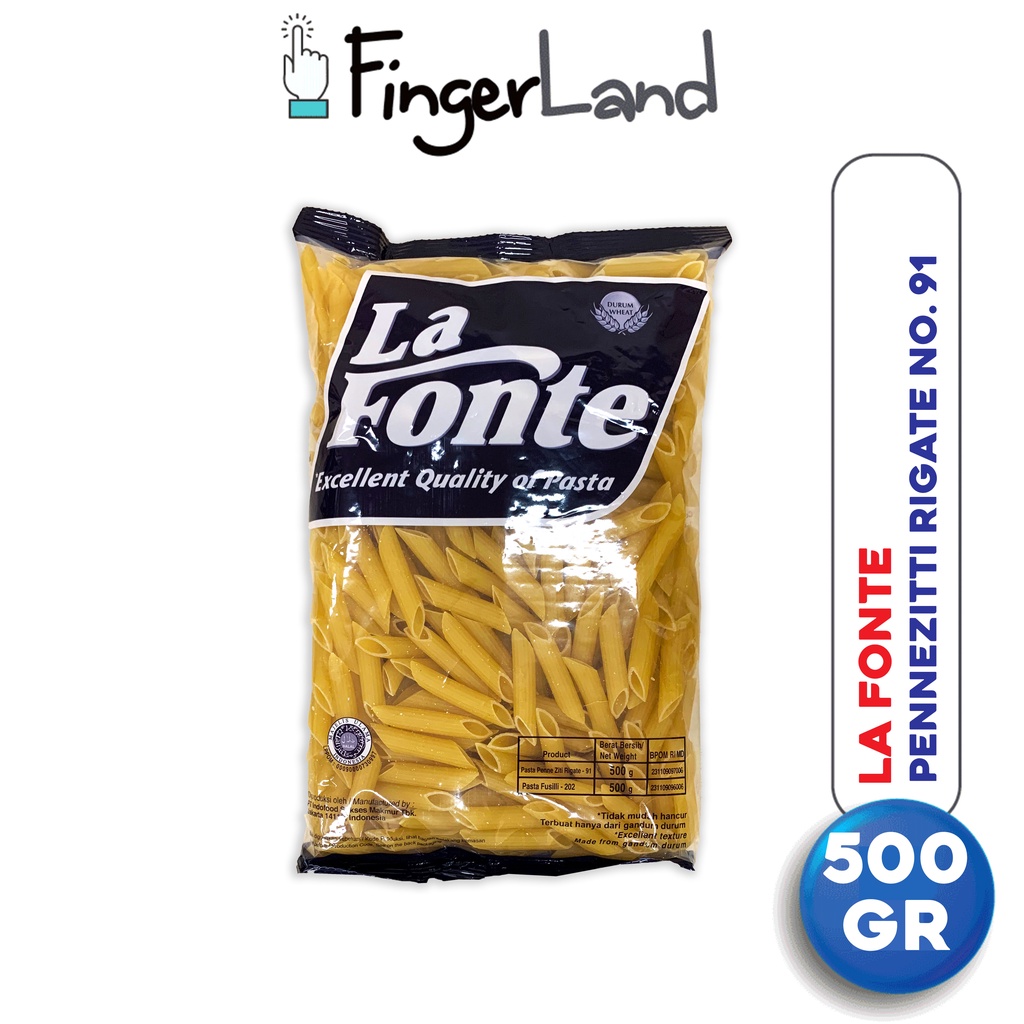 

LA FONTE Pasta-Penneziti Rigati no 91 500 Gr Pasta Instan Pene