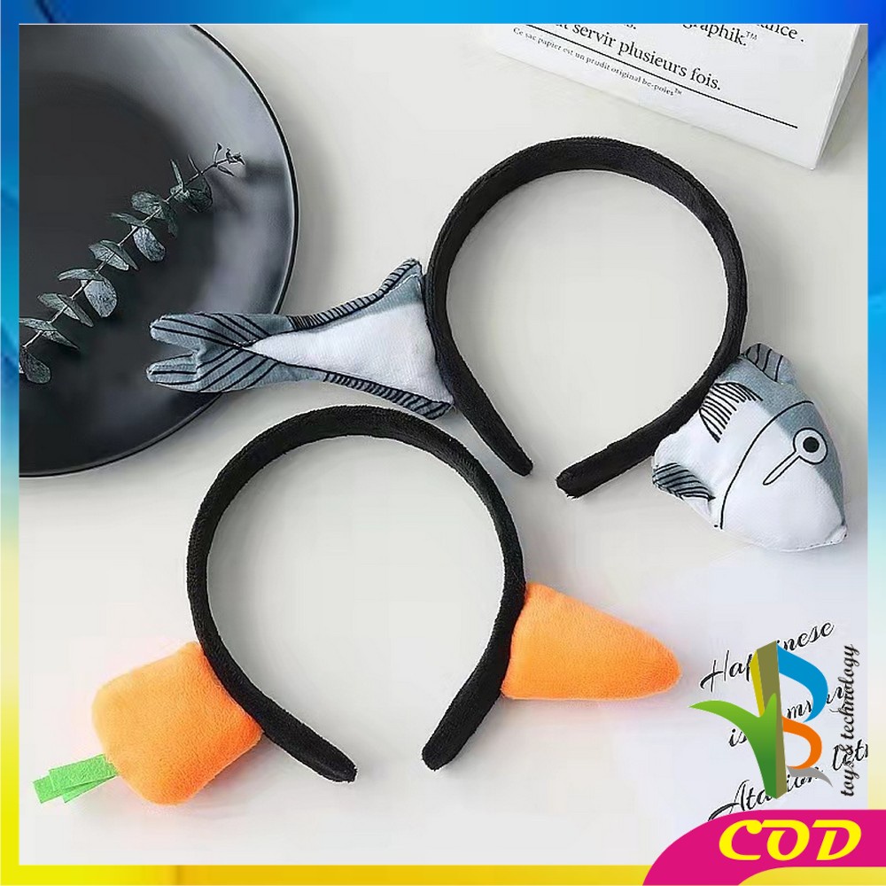 RB-C489 Bando Bentuk Ikan Wortel Akseskoris Rambut  Korean Style Wanita / Bando Cosplay Anak Perempuan Lucu / Bando Korea