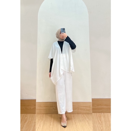 BEFAST - ZRX ONESET KEISYA / ONE SET OUTER CRINCLE DAN KULOT CRINCLE / Fashion Kekinian Remaja ABG Teralris / Outfit Wanita Hijab Casual / SETELAN Wanita Remaja Terbaru / Pakaian Santai Wanita / Oneset Wanita Trendy / Set Atasan Outer+Celana Kulot Panjang