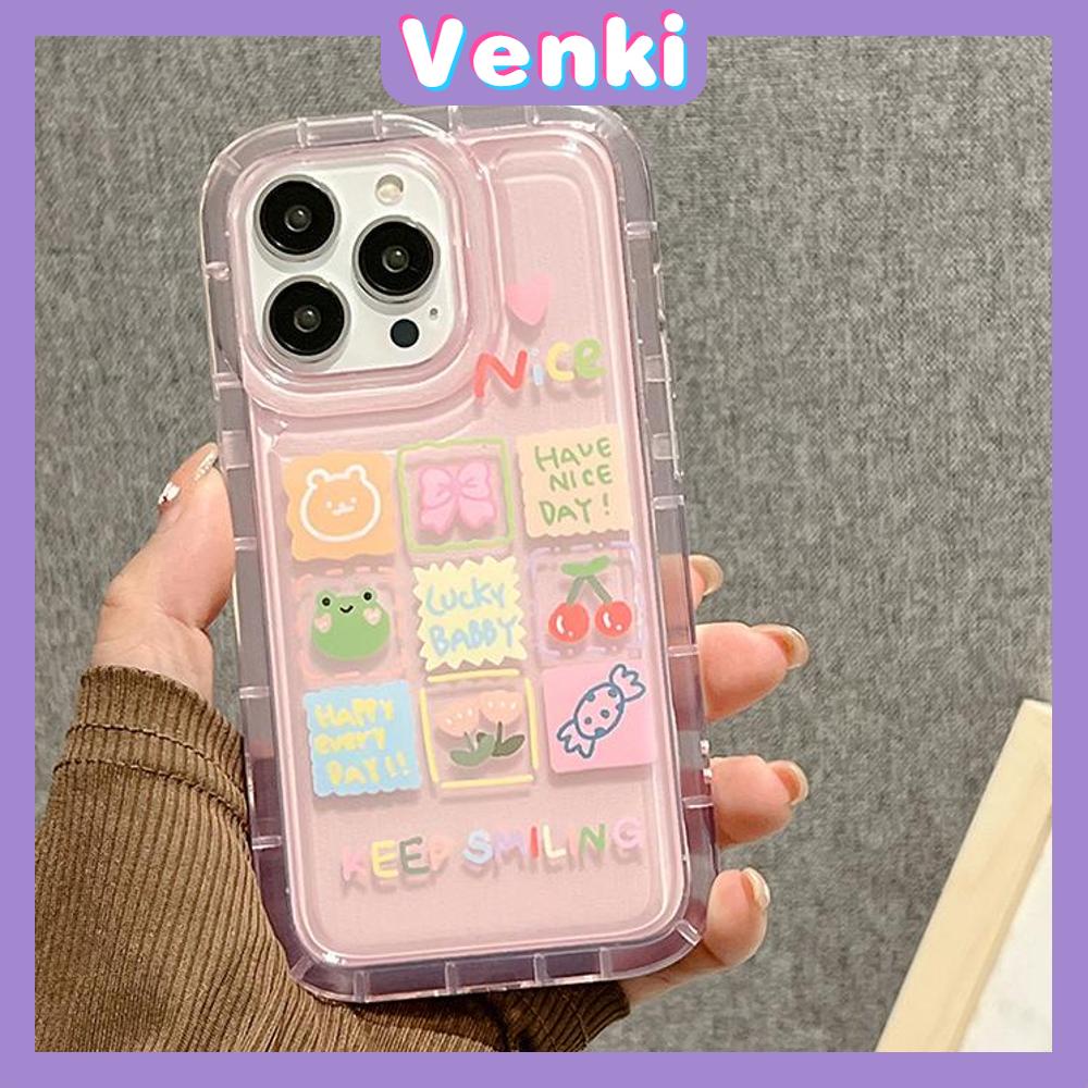 Case For iPhone 14 Pro Max TPU Soft Jelly Airbag Clear Pink Case Cute Squared Animals Camera Protection Shockproof For iPhone 14 13 12 11 Plus Pro Max 7 Plus X XR