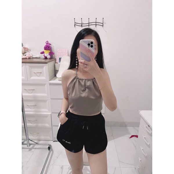 Tanktop satin sexy | tanktop crop satin sexy | tanktop fashion wanita | korean tanktop | summer tanktop | aquarius boutiue89