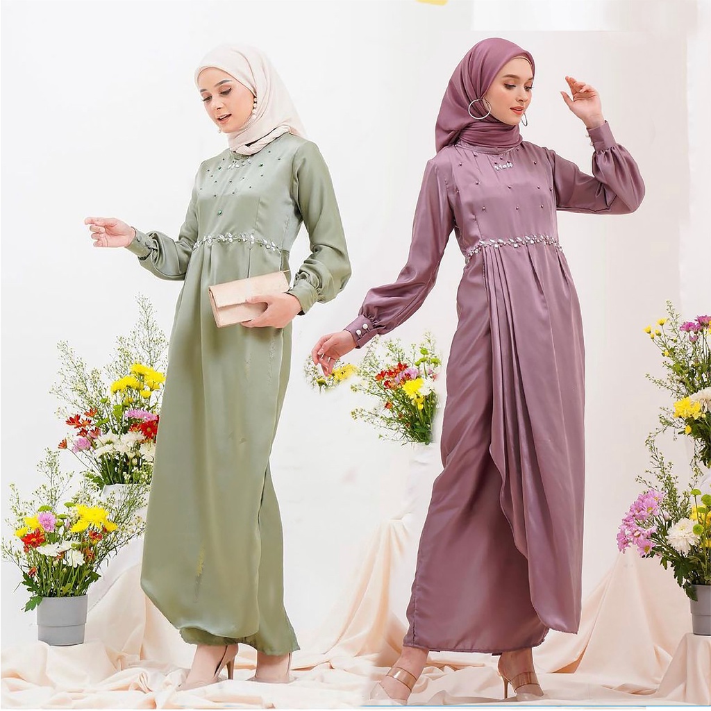Kondangan Jumbo Ld 120 Selia Dress Brokat Jumbo Maxmara Dress Gamis Bahan SILK Dress Kondangan Canti