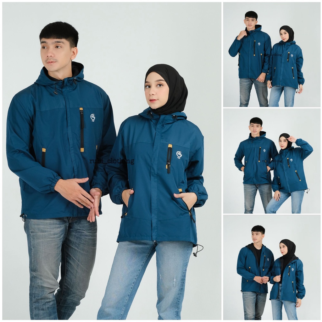 Jaket Pria Parasut Jumbo Waterproof Original FCF Size M L XL XXL / Jaket Gunung Pria Waterproof FCF