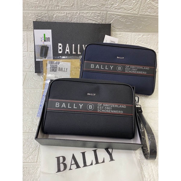 handbag bally import with box Pouch bag pria wanita bally