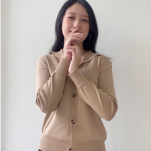 Cardy rajut oversize style lengan pangang cardigan rajut premium