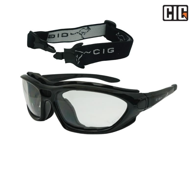Kacamata Safety merk CIG / Safety Glasses CIG Eucla / Kacamata Google Lensa Smoke
