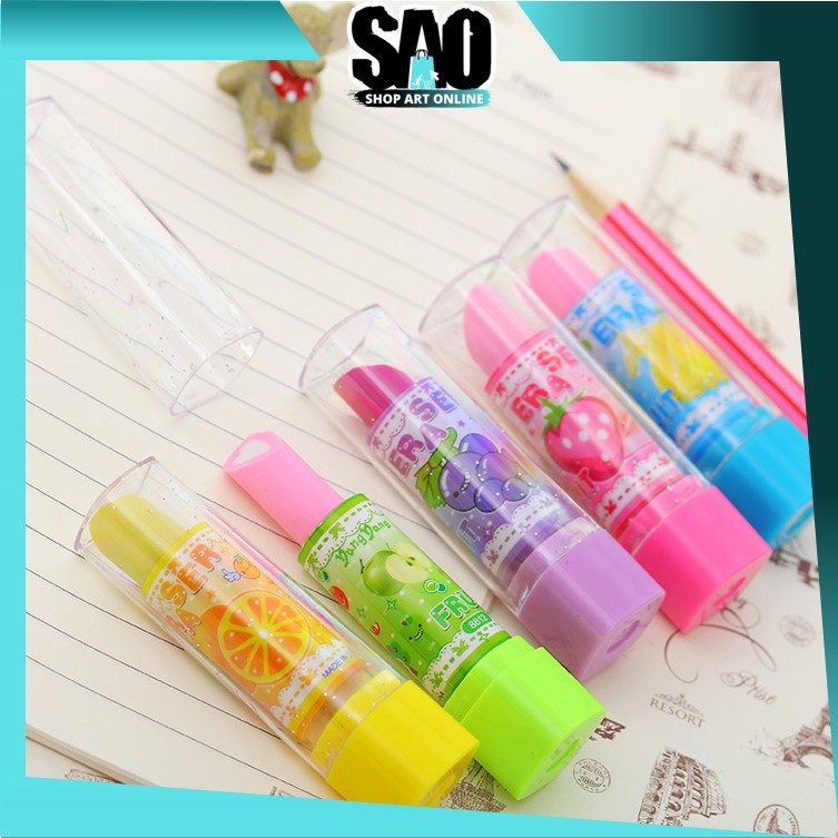 

SAO - S5671 Penghapus Bentuk Lipstik Beauty / Penghapus Pensil Bentuk Lipstik Warna Warni / Penghapus Model Lipstik