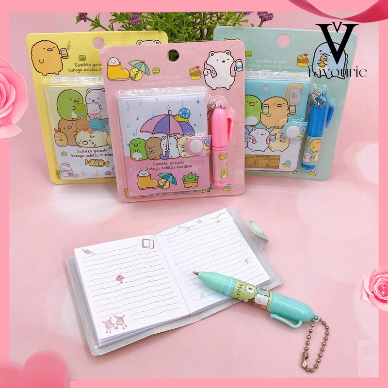 CODKartun Kreatif  Notebook Portabel Mini  Dengan Set Bolpoin-FA